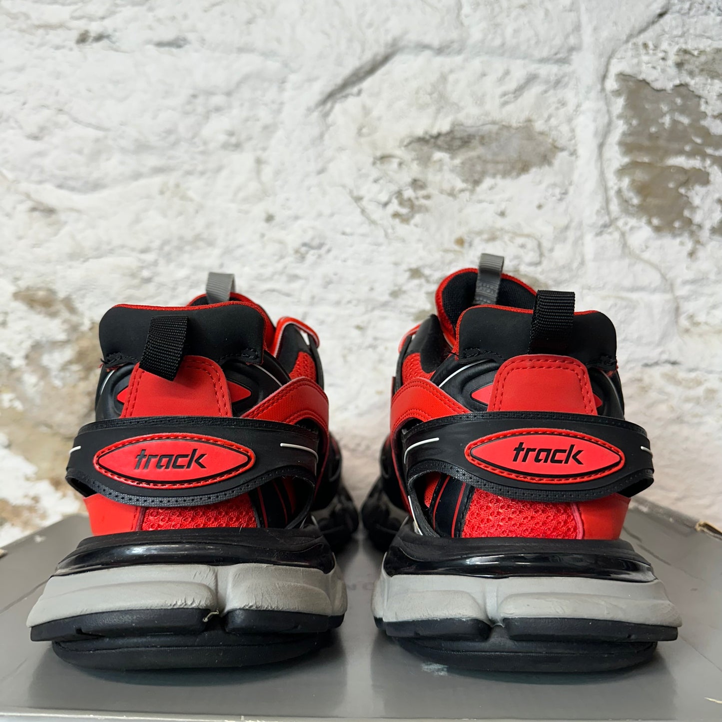 Balenciaga Track Runner Black Red Grey Sneaker Sz 12 (45)