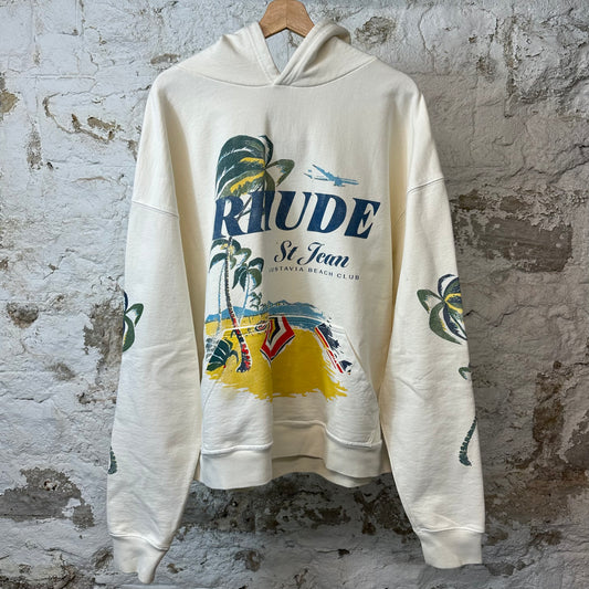 Rhude St Jean Hoodie Cream Sz L