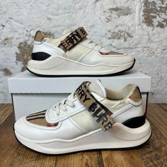 Burberry Ronnie Plaid White Sneaker Sz 9 (42) No Box