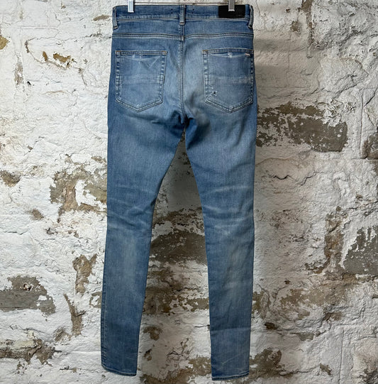 Amiri MX1 Blue Tie Dye Blue Denim Jeans Sz 30