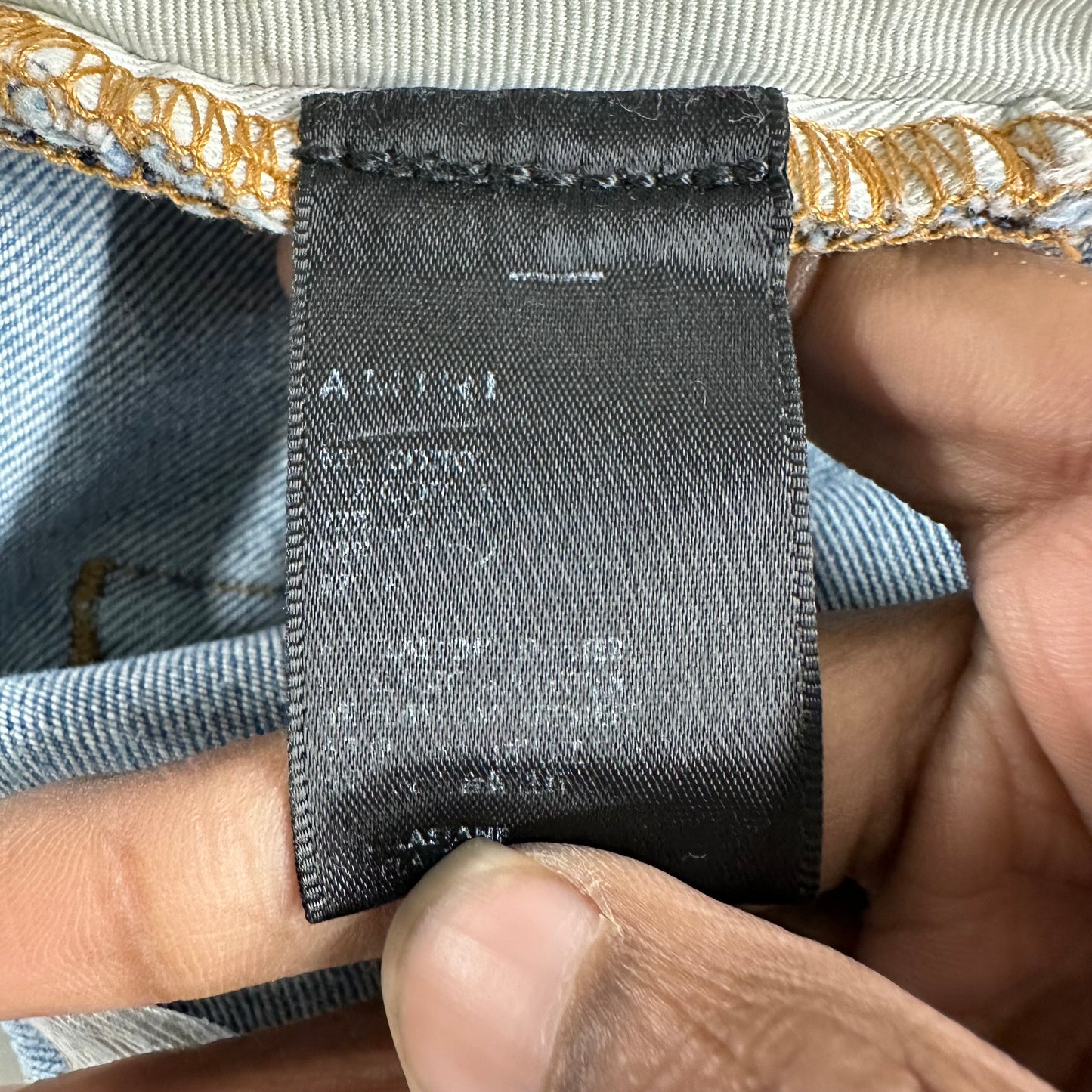 Amiri Plain Blue Denim Jeans Sz 38