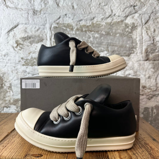 Rick Owens Jumbo Lace Puffer Black Milk Sneaker Sz 9.5 (42.5)