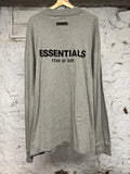 Fear of God  Essentials Dark Heather L/S T-Shirt Sz 2XL
