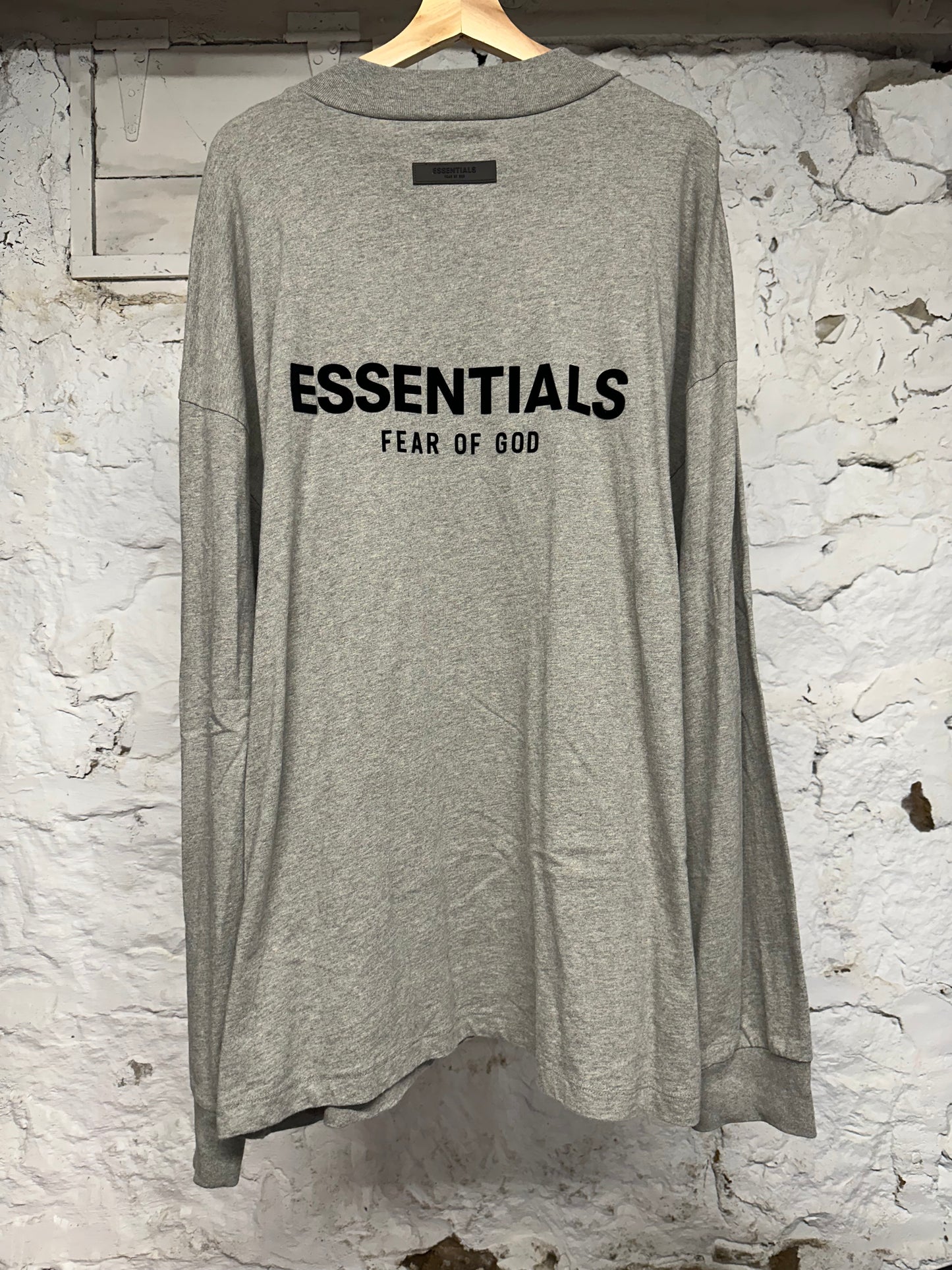 Fear of God  Essentials Dark Heather L/S T-Shirt Sz 2XL