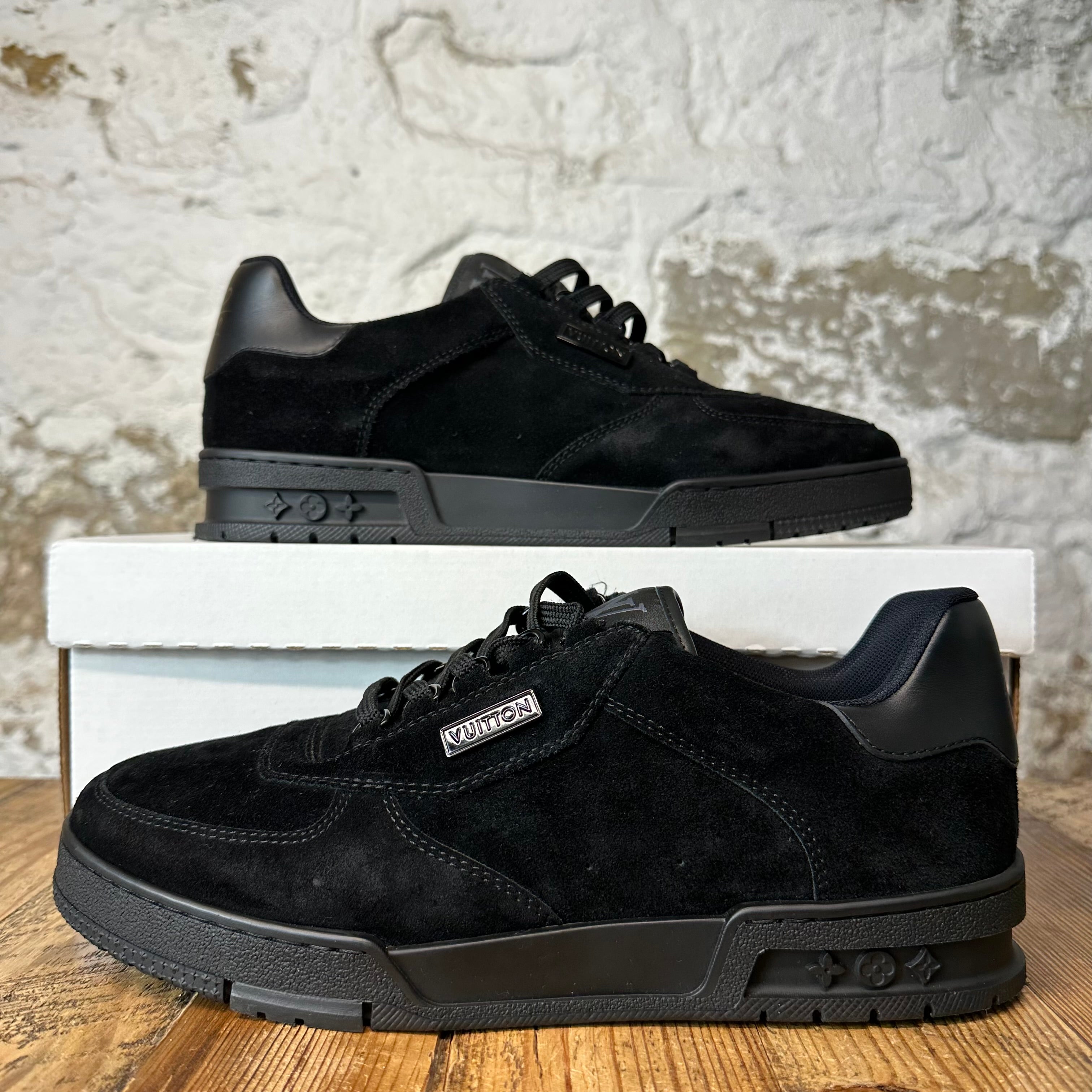Louis Vuitton Black Suede Trainer Sneaker Sz 10 (8.5LV)