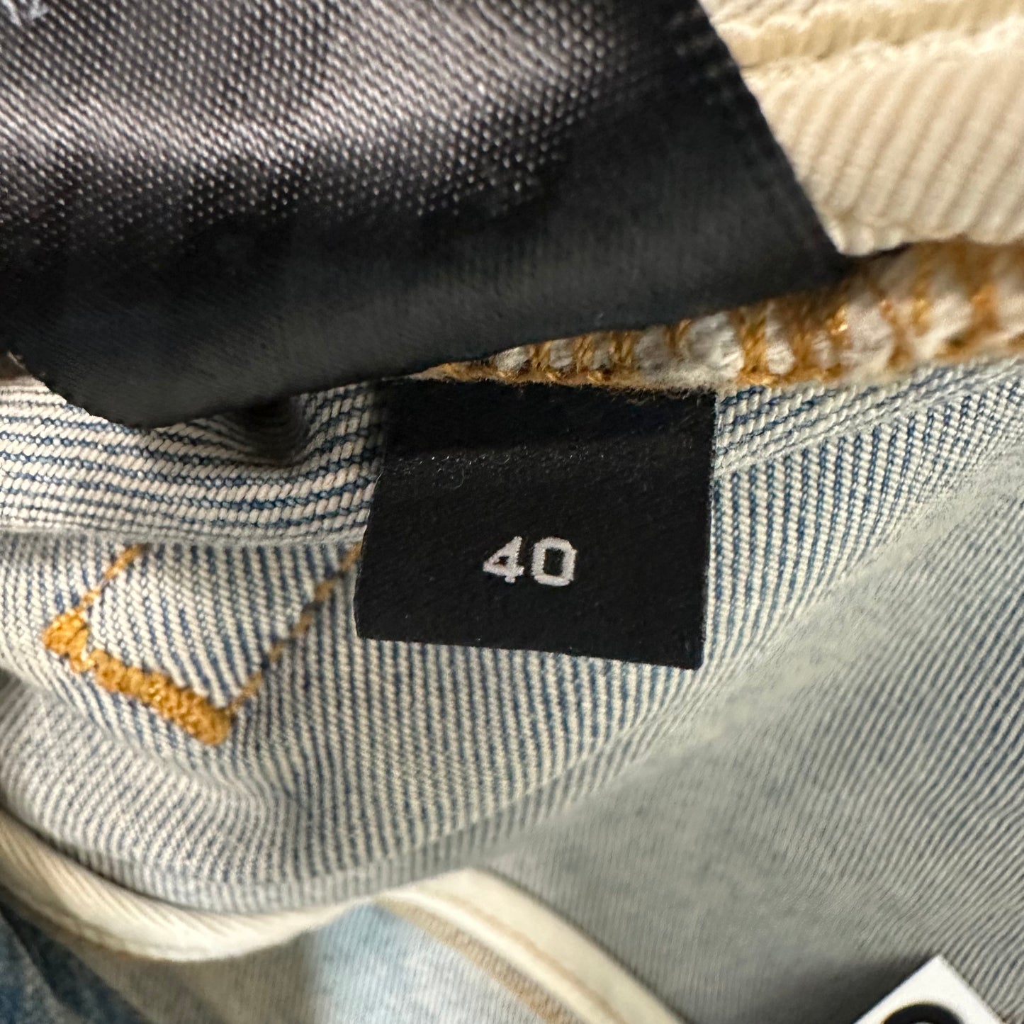 Amiri Blue Bones Blue Denim Jeans Sz 40