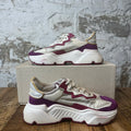 Dolce Gabbana White Purple Nylon Daymaster Sneaker Sz 5.5 (37.5)