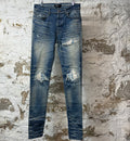 Amiri MX1 Sky Blue Cream Blue Denim Jeans Sz 31