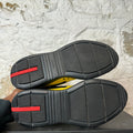 Prada Americas Cup Yellow Patent Black Sneaker Sz 8.5