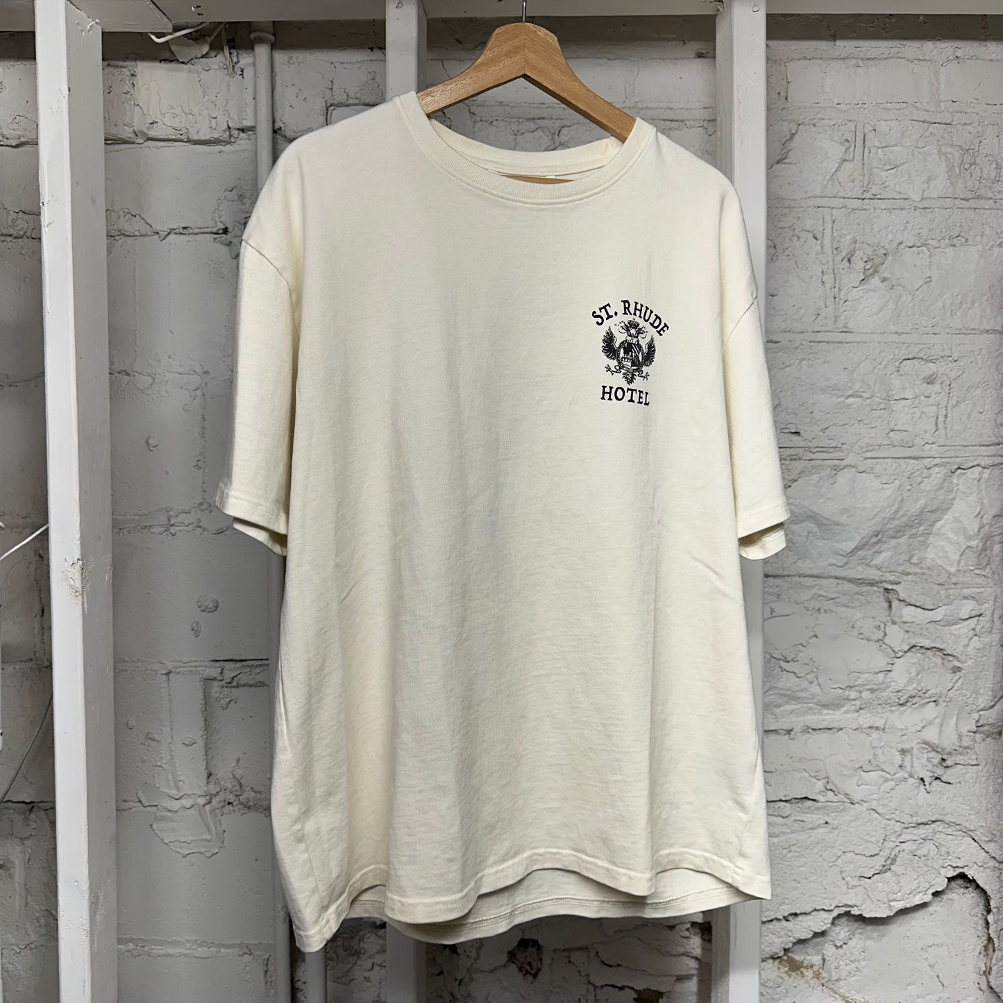 Rhude St Rhude Hotel Cream T-Shirt Sz M