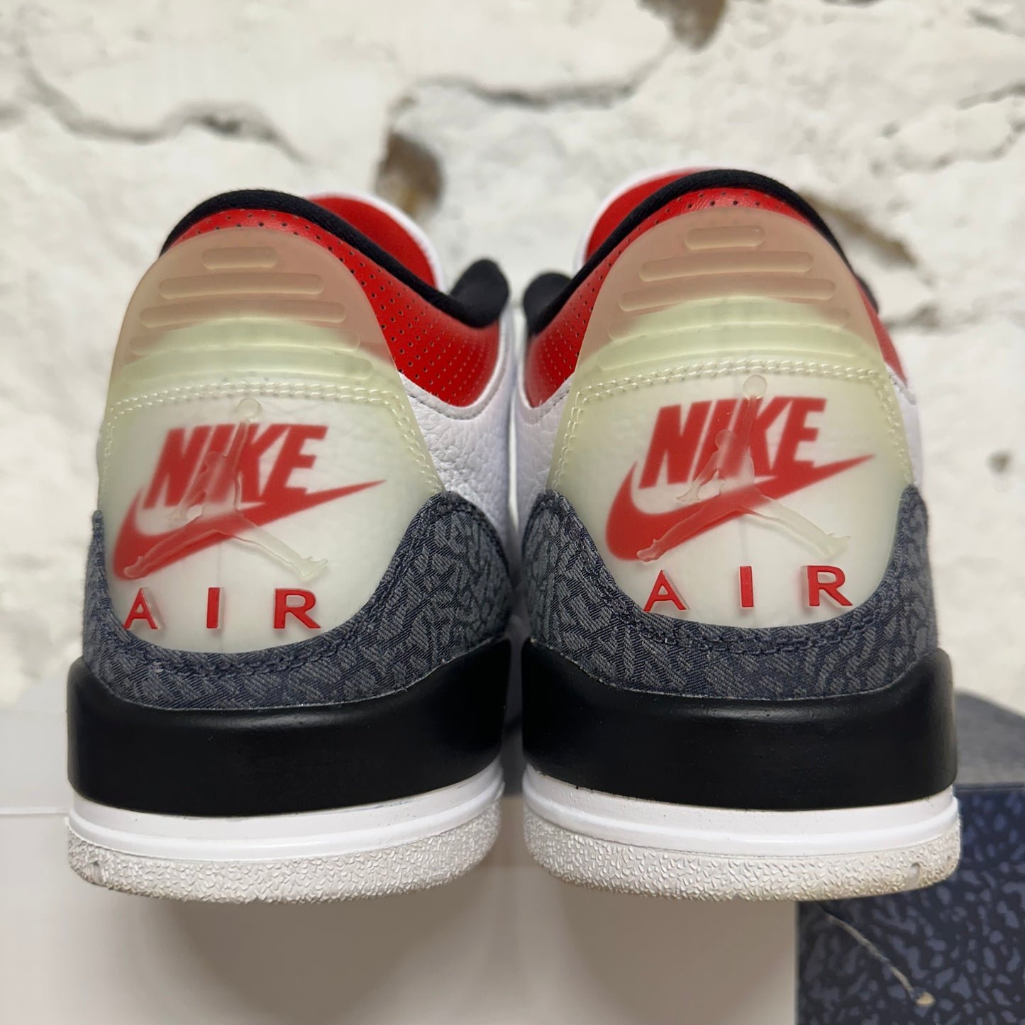 Air Jordan 3 Fire Red Denim Sz 11.5