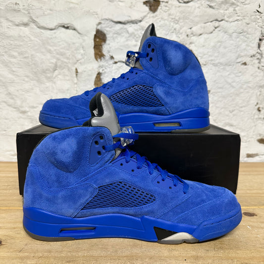 Air Jordan 5 Blue Suede Sz 13