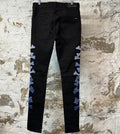 Amiri Blue Gradient Bones Black Denim Jeans Sz 31