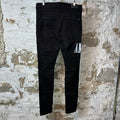 Amiri Blue Tie Dye Core Logo Black Denim Jeans Sz 34