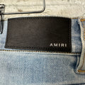 Amiri MX1 Yellow Suede Blue Denim Jeans Sz 30