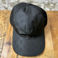 Gucci GG Monogram Black Nylon Hat Sz XL