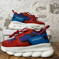 Versace Chain Reaction Blue Red White Sneaker Sz 8 (41)