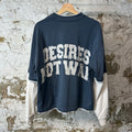 Bottega Desires War Blue Thermal Long Sleeve Sz M