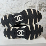 Chanel CC Leather Trainer Black Sz 6.5 (39.5) No Box