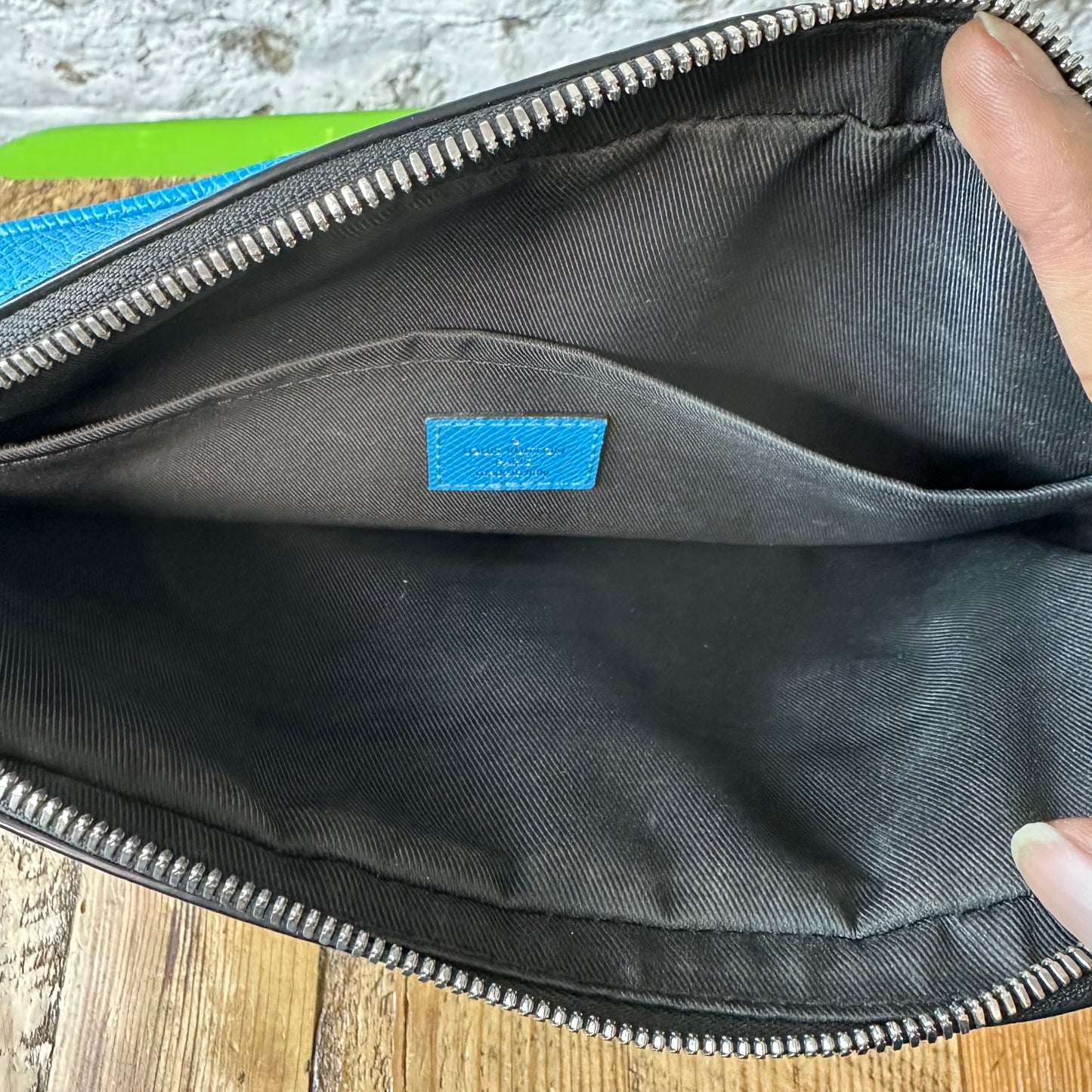 Louis Vuitton Taurillon Turquoise Messenger Bag