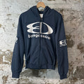 Bottega Desires Tech Blue Zip Up Hoodie Sz S