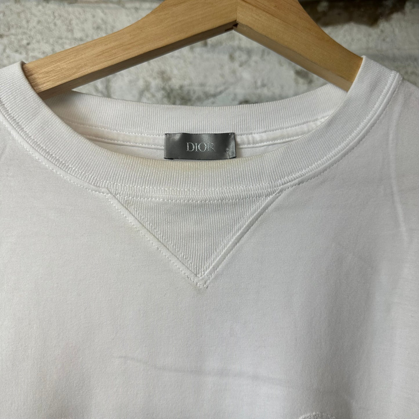 Dior Peter Doig Embroidered Logo T-shirt White Sz M