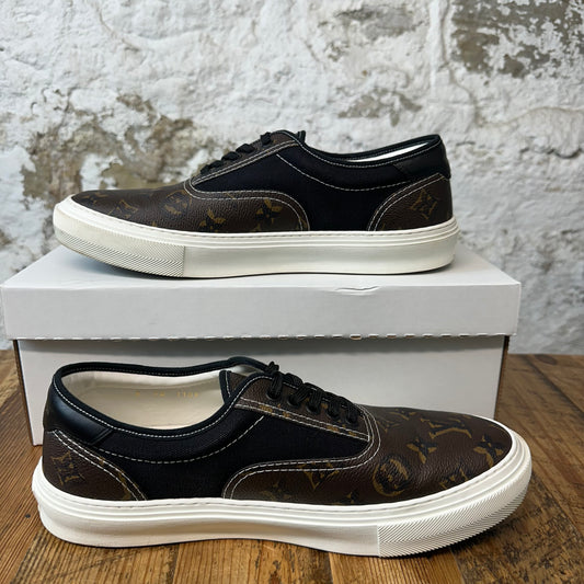 Louis Vuitton Trocadero Richelieu Black Brown Sneaker Sz 9.5 (8LV) No Box