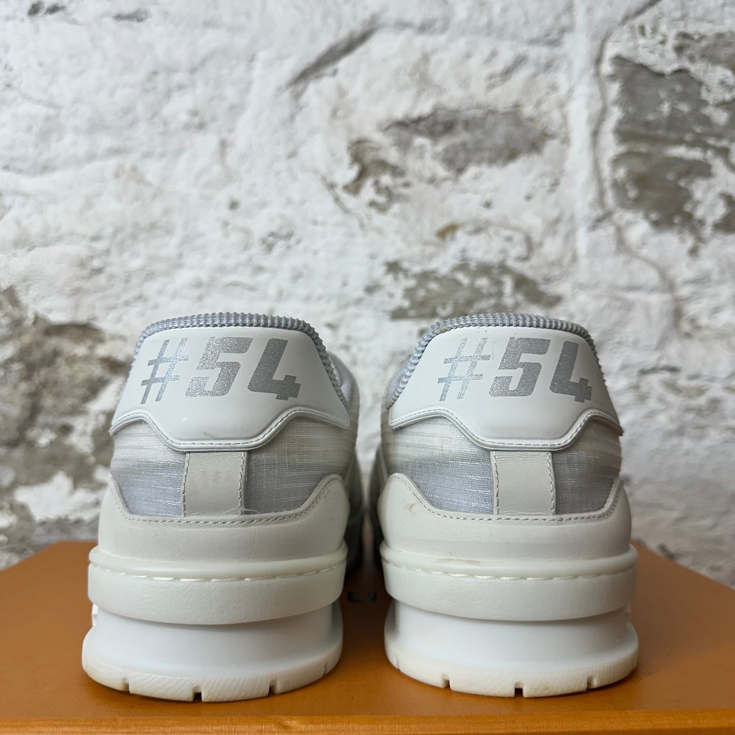 Louis Vuitton Triple White Transluscent Trainer Sneaker Sz 11.5 (10LV)