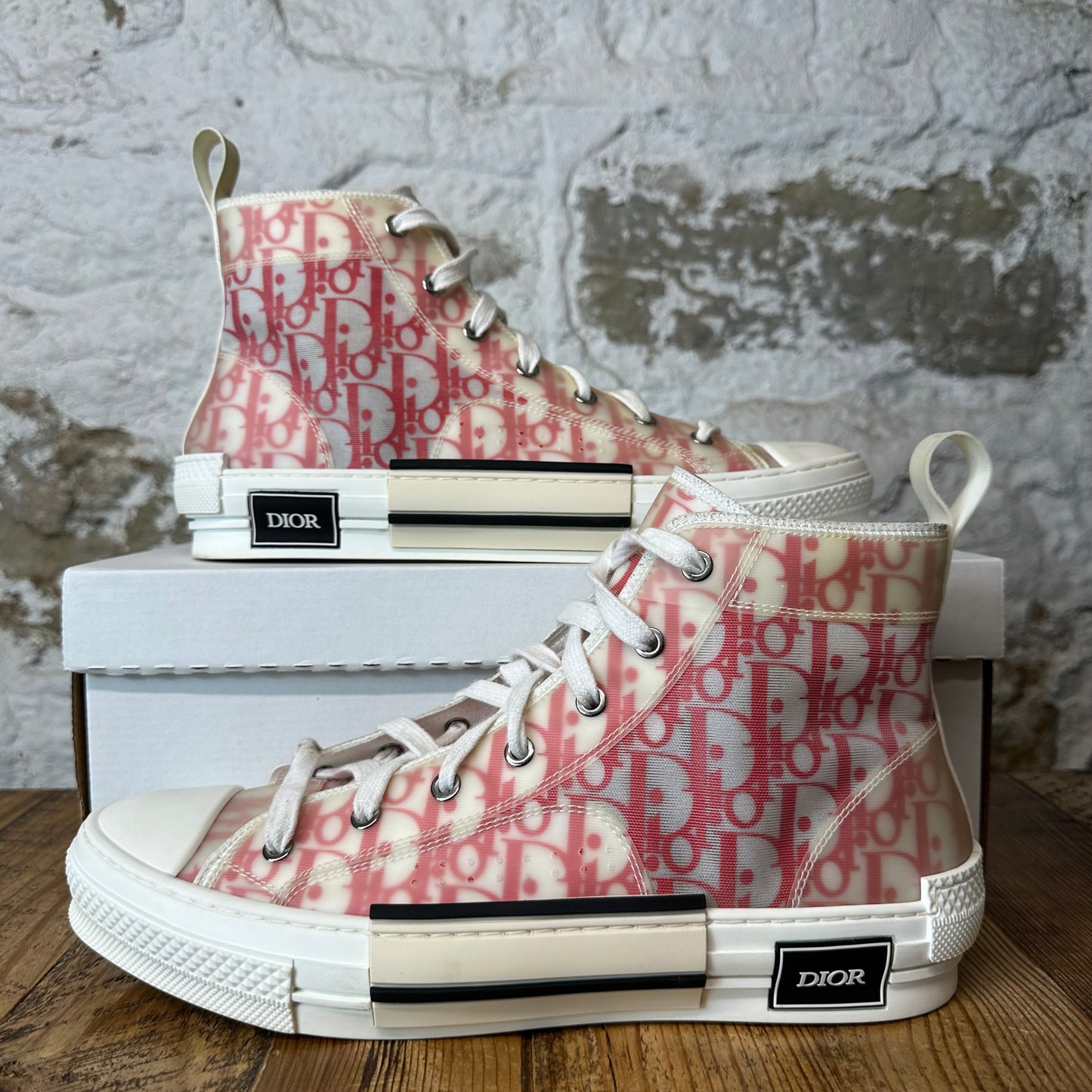 Dior B23 High Red Oblique White Sneaker Sz 10 (43)