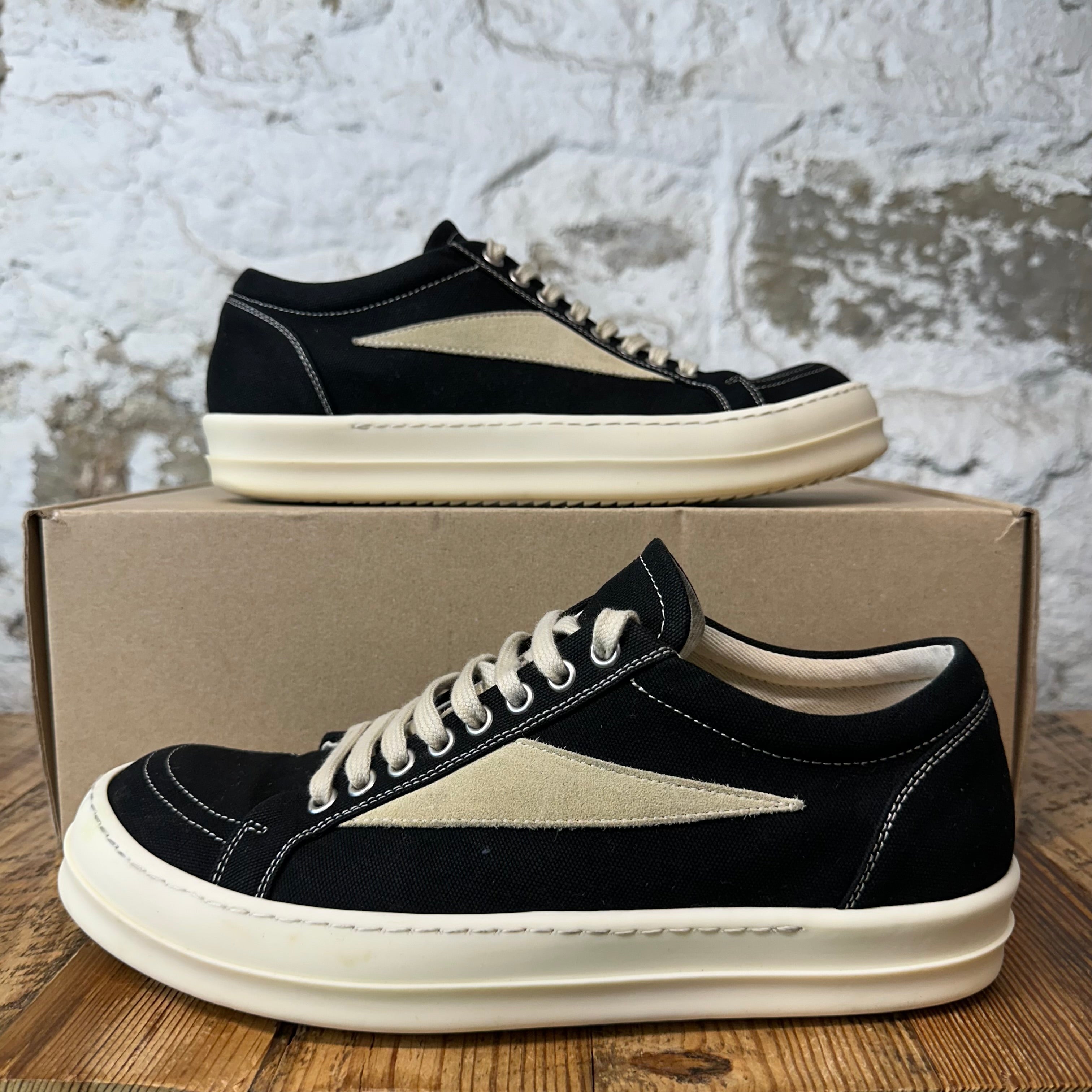 Rick Owens Vintage Black Milk Sneaker Sz 9.5 (42.5)