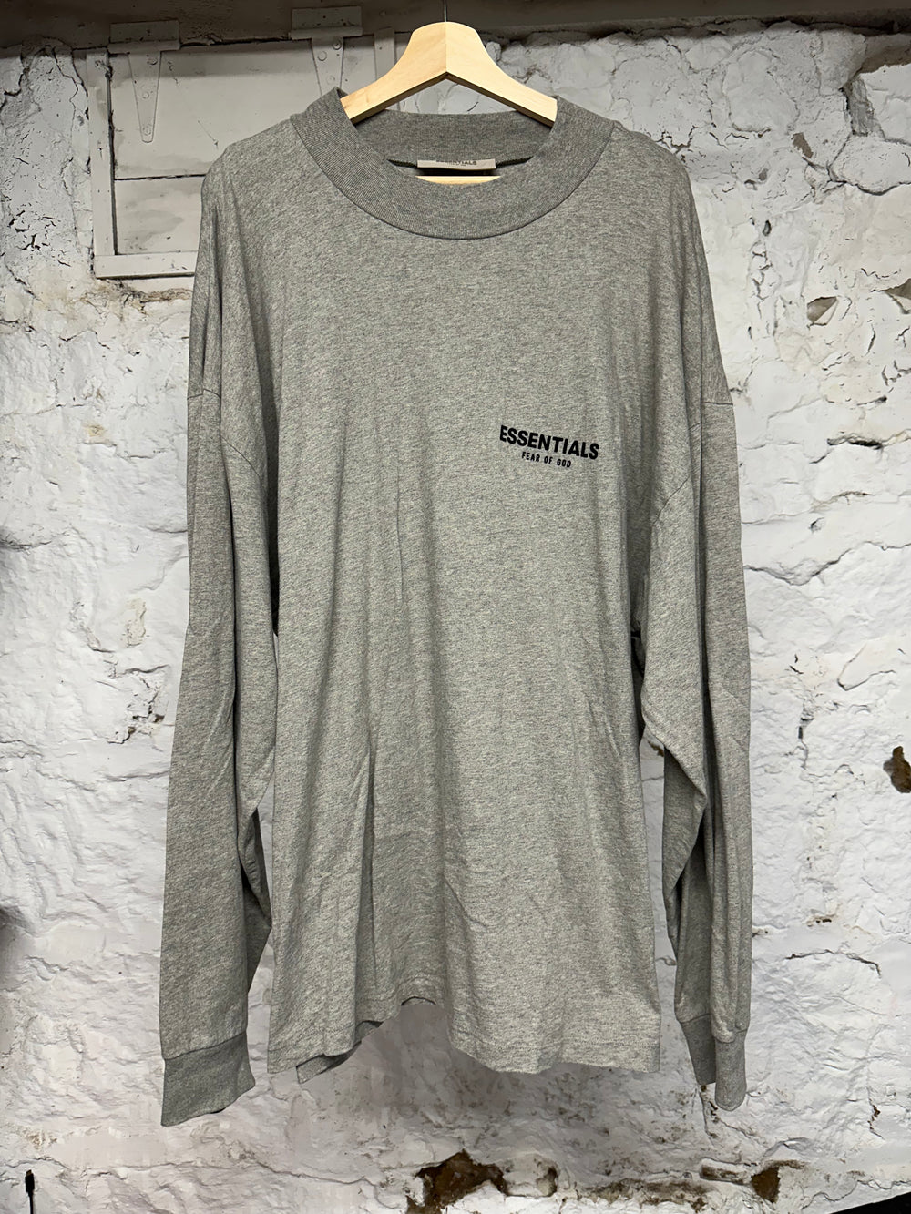 Fear of God  Essentials Dark Heather L/S T-Shirt Sz 2XL
