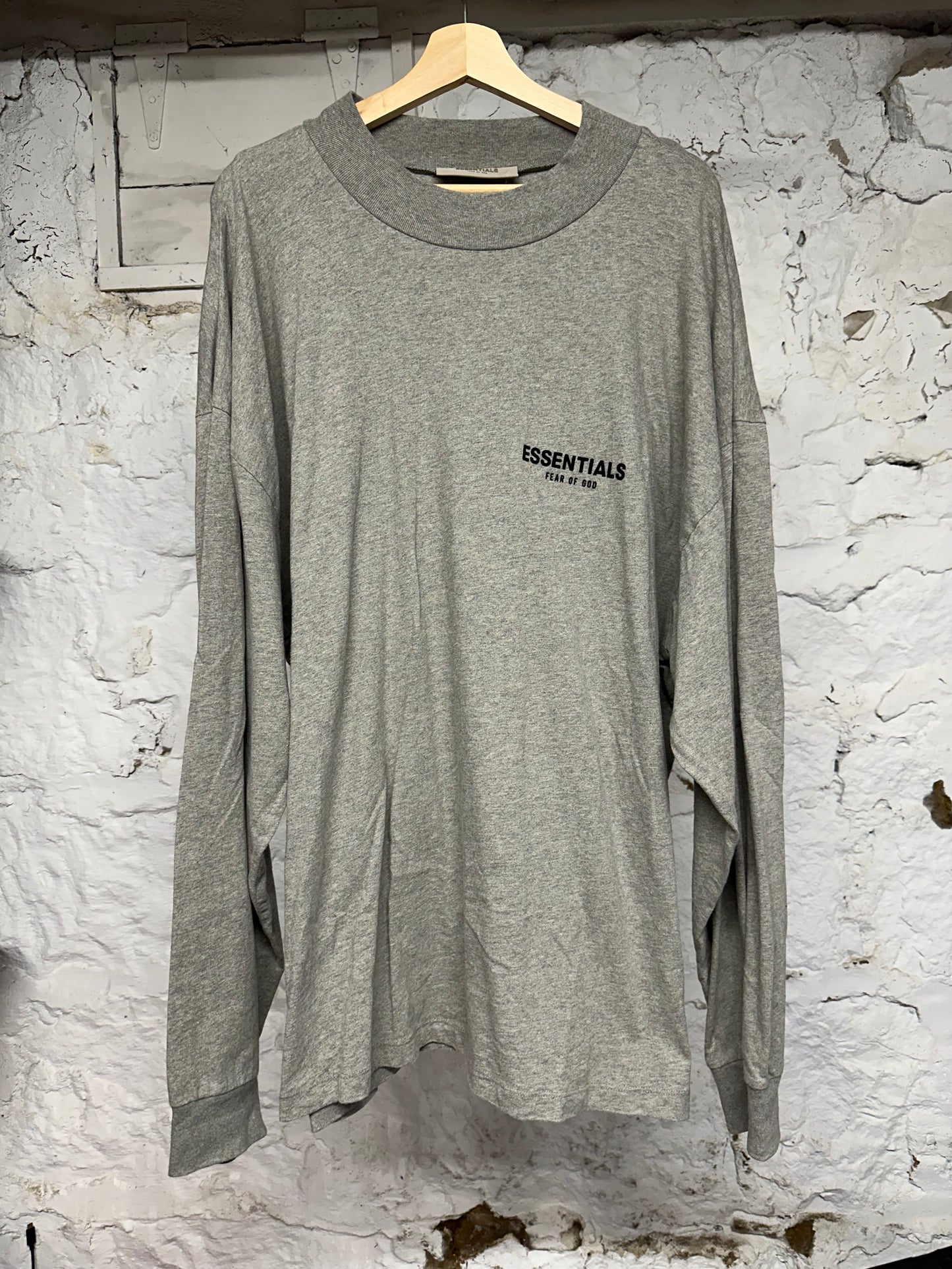 Fear of God  Essentials Dark Heather L/S T-Shirt Sz 2XL