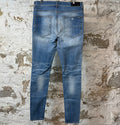Amiri MX1 Aloha Patch Blue Denim Jeans Sz 34
