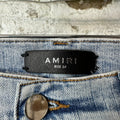 Amiri Multicolor Paisley Patches Washed Blue Denim Jeans Sz 34
