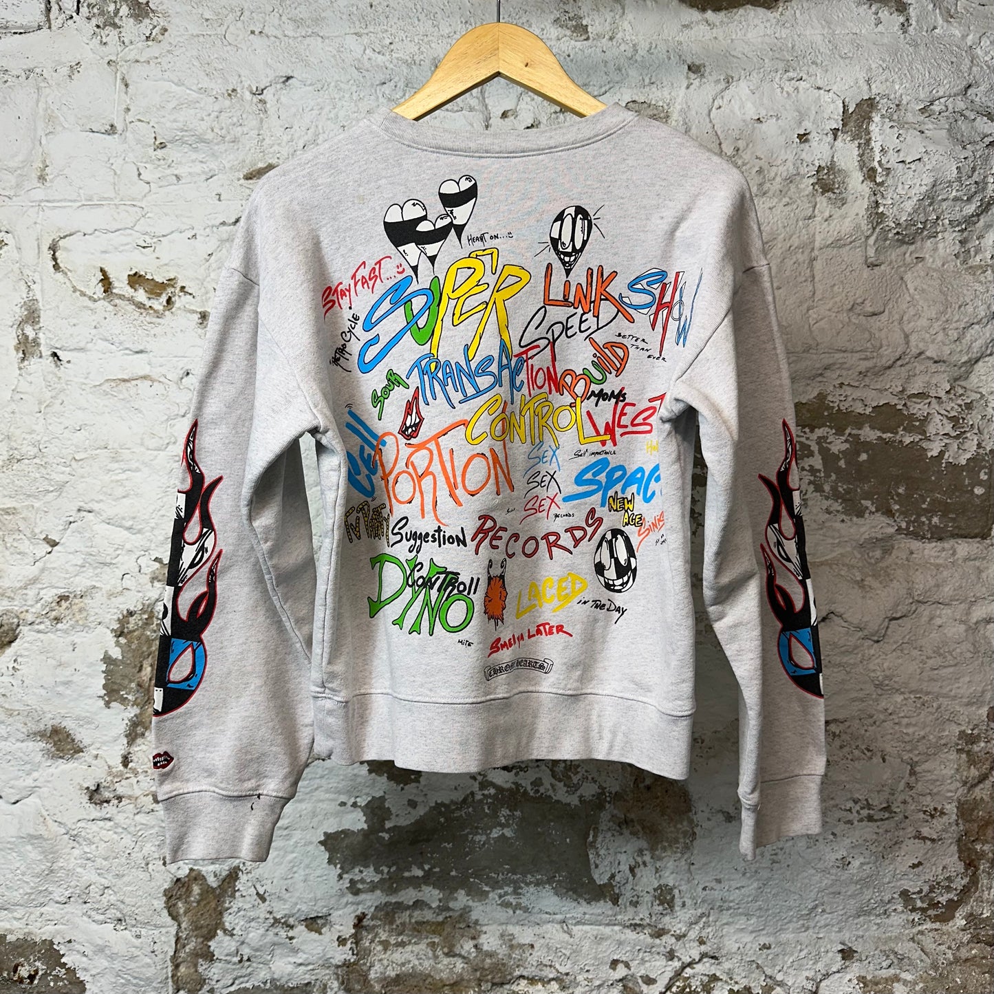 Chrome Hearts Matty Boy Brain Crewneck Gray Sz M (XS)