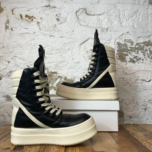 Rick Owens Geobasket Mega Bumber Black White Sneaker Sz 7 (40)
