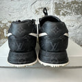 Louis Vuitton Black White Grey Monogram Runaway Sneaker Sz 12.5 (11LV)
