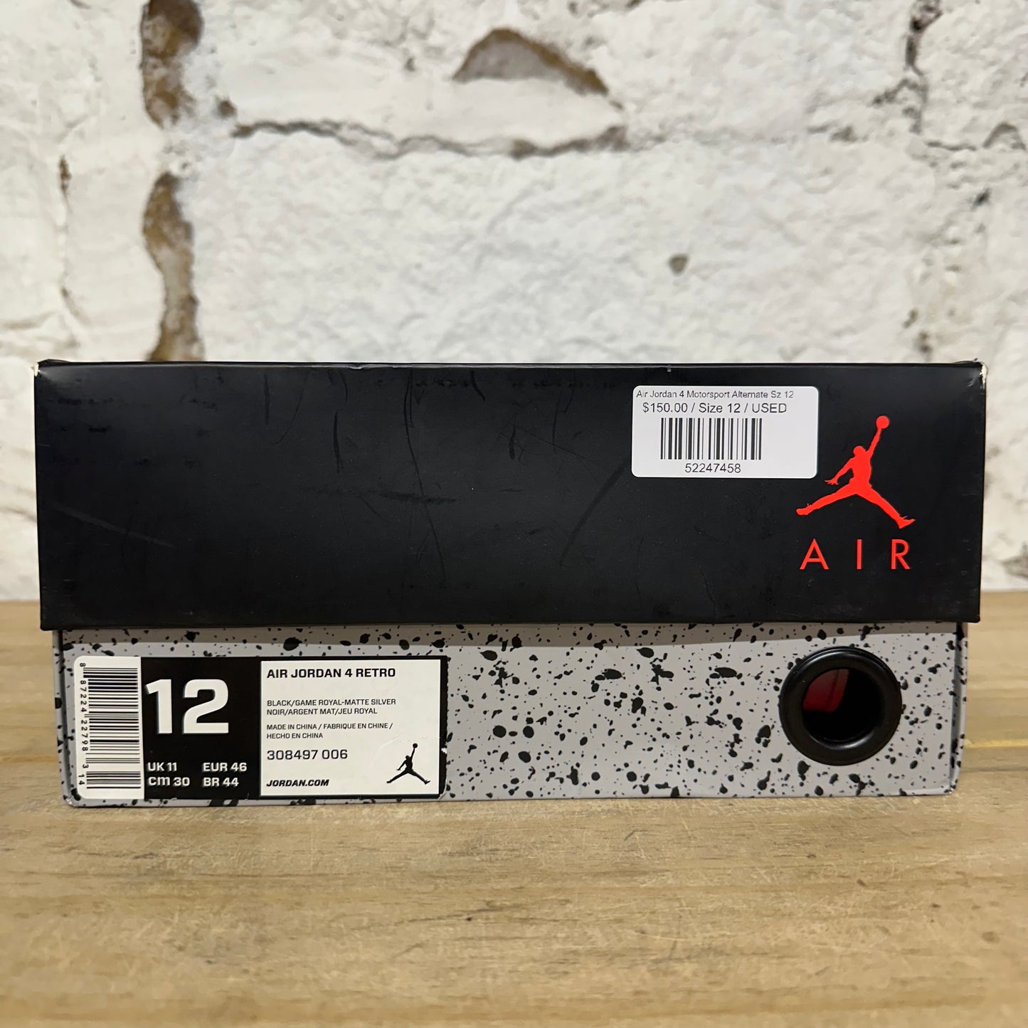 Air Jordan 4 Motorsport Alternate Sz 12