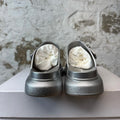 Alexander McQueen Silver Hybrid Slide Sz 7 (40) DS