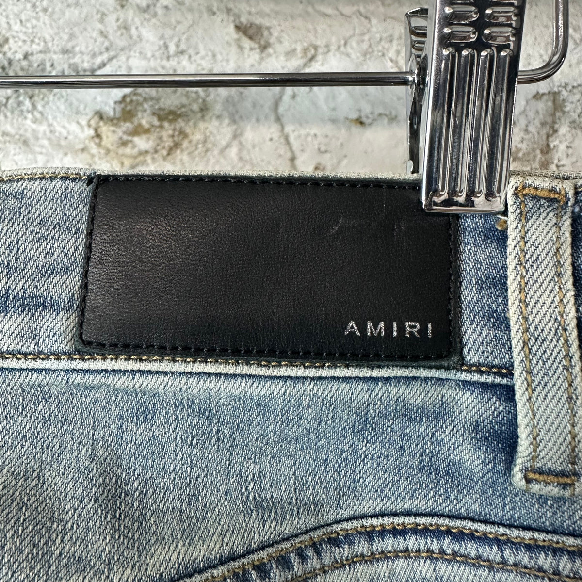 Amiri Quad Stitch Blue Denim Jeans Sz 30