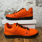 Louis Vuitton Orange Black Trainer Sz 11 (9.5LV) No Box