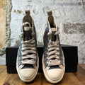 Amiri High White MA Blue Paisley Cream Sneaker Sz 7 (40)
