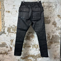 Rick Owens Black Waxed Canvas Creatch Pants Sz M