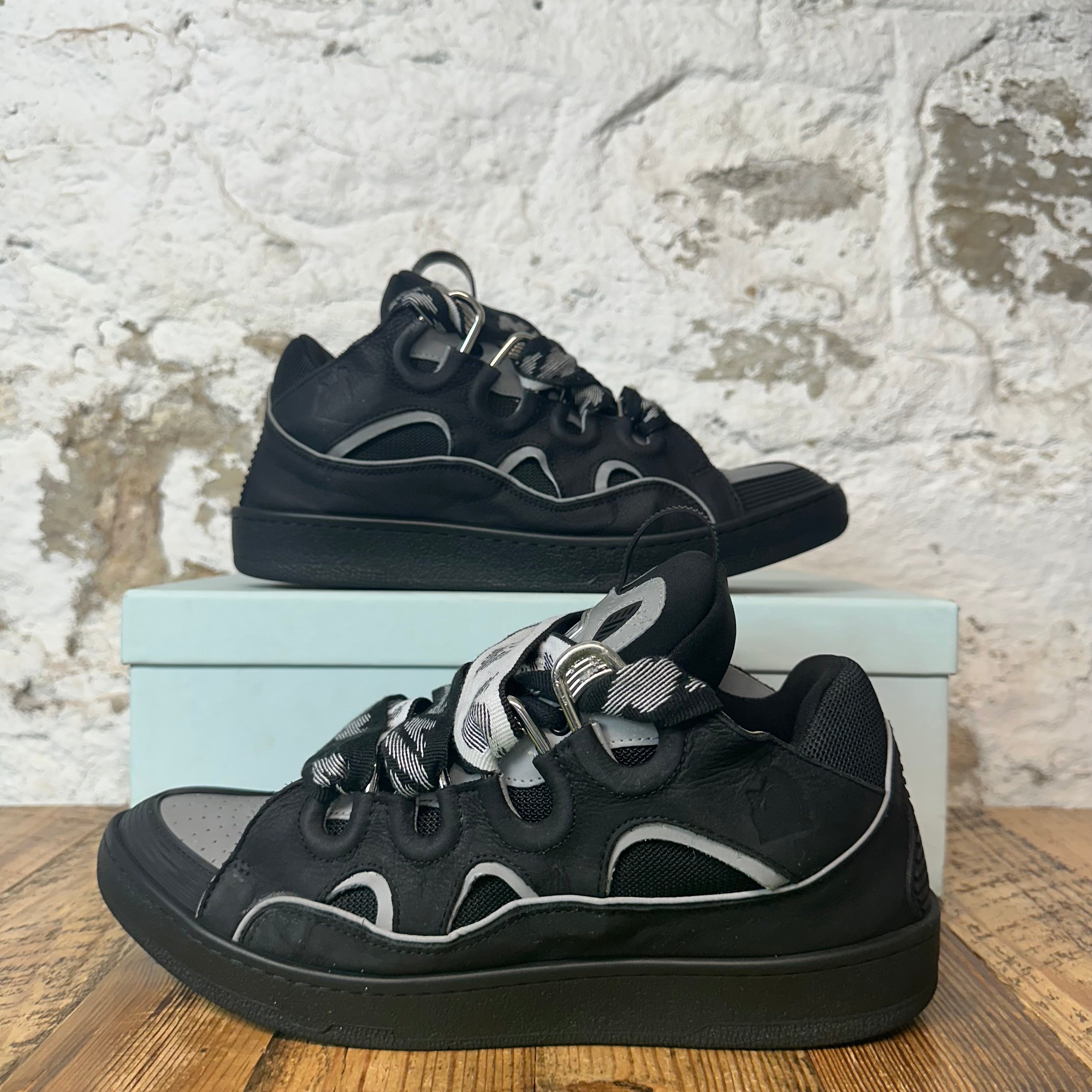 Lanvin Curb Grey Black 3M Sneaker Sz 11 (44)