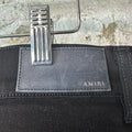 Amiri MX1 Black Paisley Black Denim Jeans Sz 34