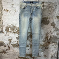 Amiri Plain Washed Blue Denim Jeans Sz 33