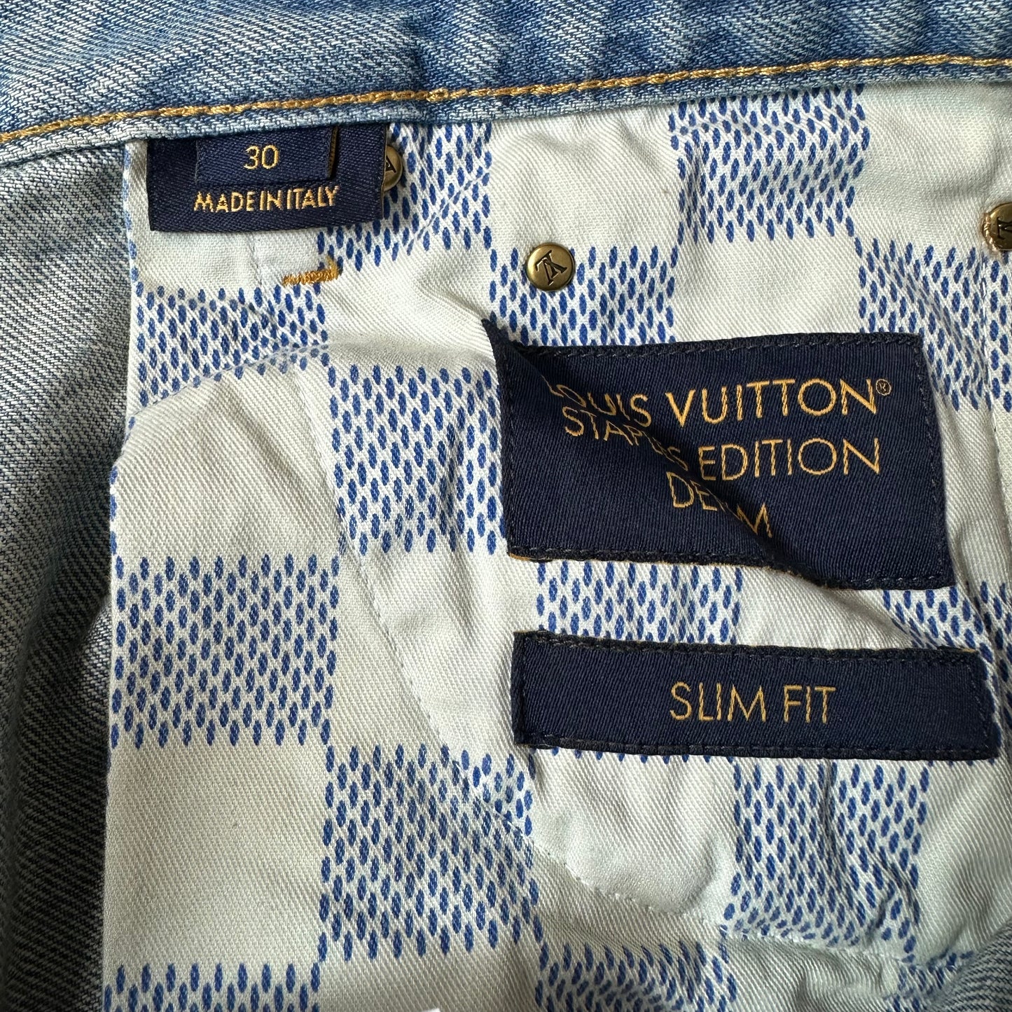 Louis Vuitton Slim Fit Light Blue Denim Jeans Sz 30