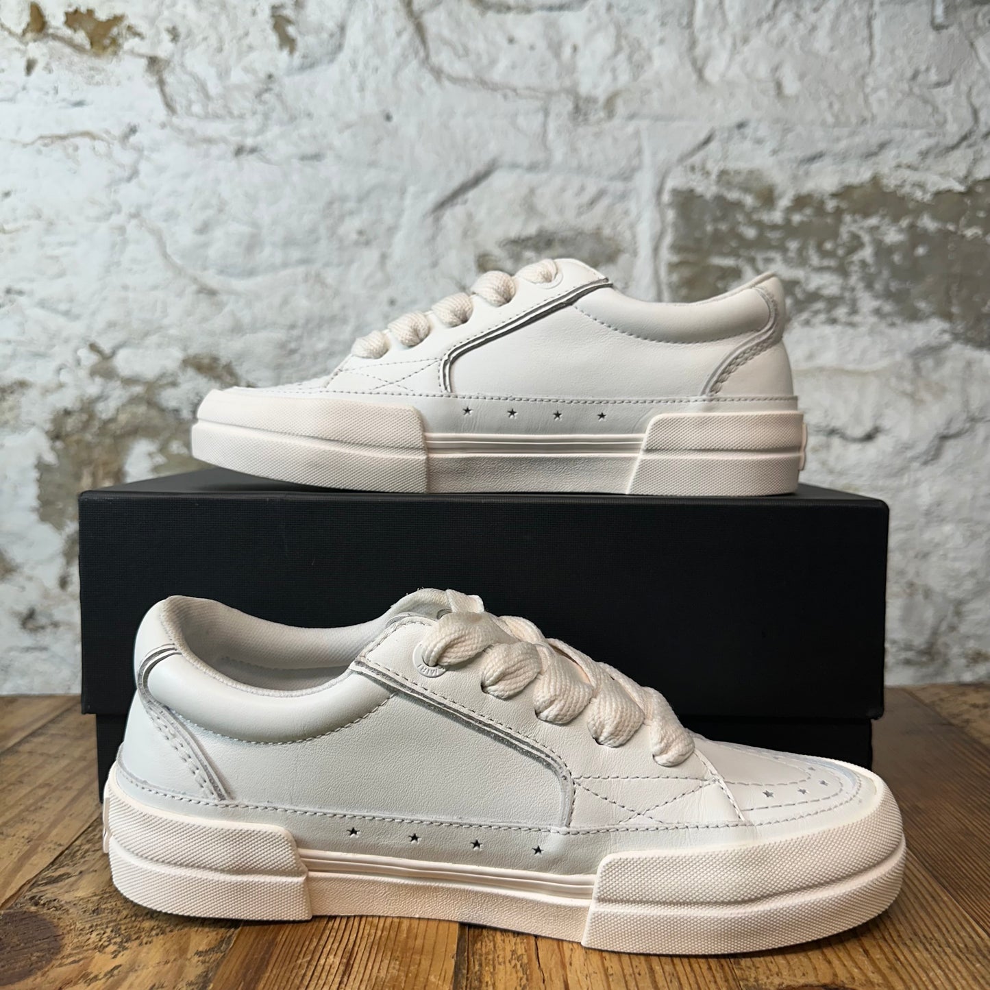 Amiri Sunset Skate White Leather Sneaker Sz 7 (40)