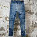 Amiri Plain Blue Honeycomb Denim Jeans Sz 31
