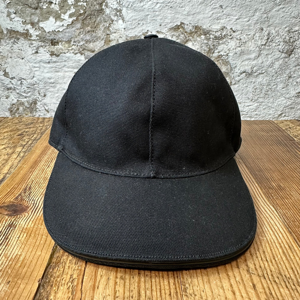 Gucci Small Green GG Logo Black Hat Sz XL